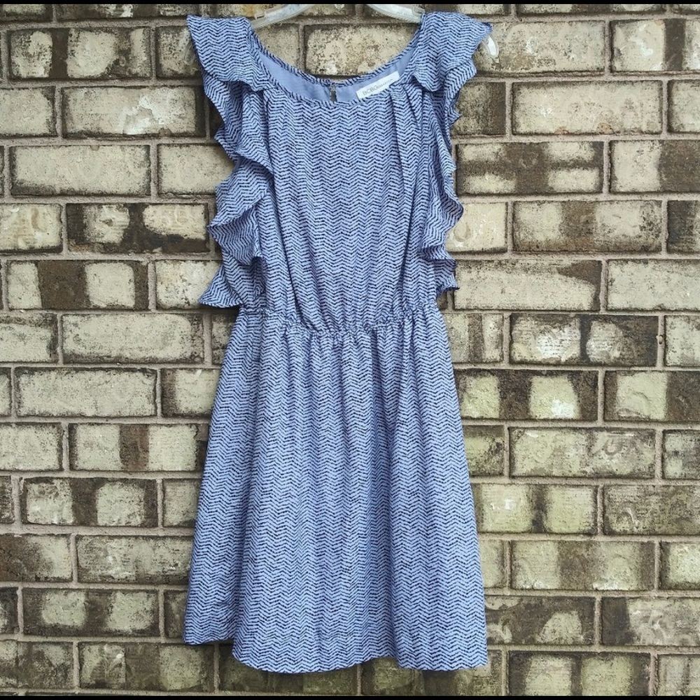 BCBGeneration Blue Ruffle Dress